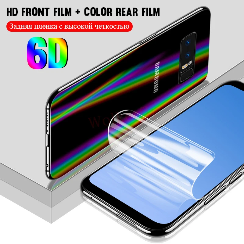 

6D Screen Protector For Samsung Galaxy S10 5G S10E S10X S8 S9 S10 Plus Note 9 8 A8S A9S A9 2018 Glossy Front Back Hydrogel Film