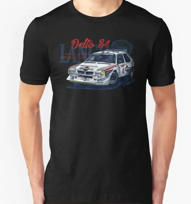 Новые ралли Racings Lancia Wrc Group B Delta S4 футболка с изображением автомобиля Tees | Мужская
