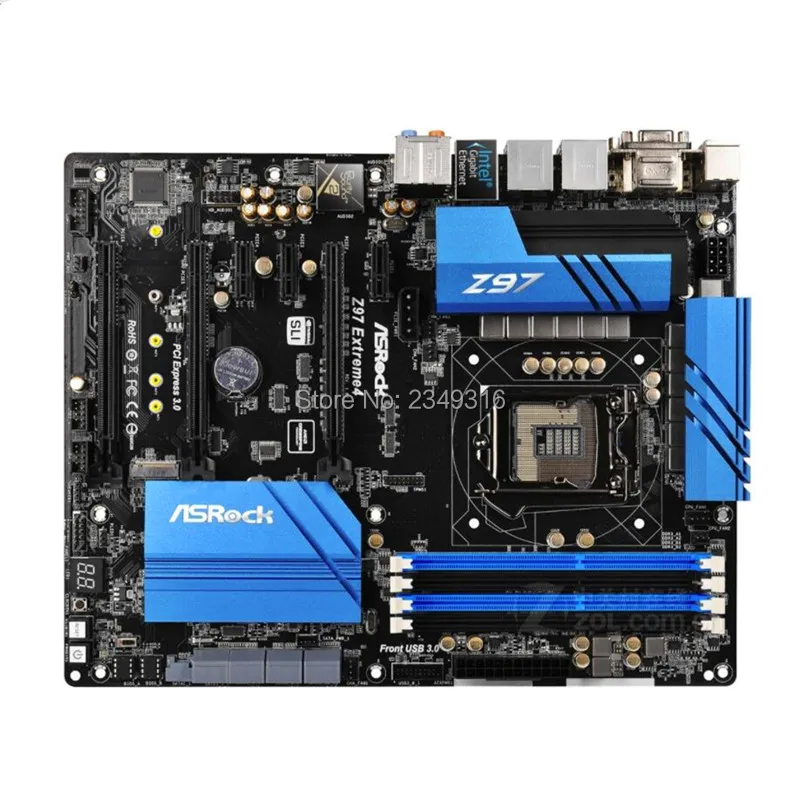 

Used original slot LGA1150 Z97 motherboard for ASRock Z97 Extreme4 desktop board USB3.0 SATA3 DDR3