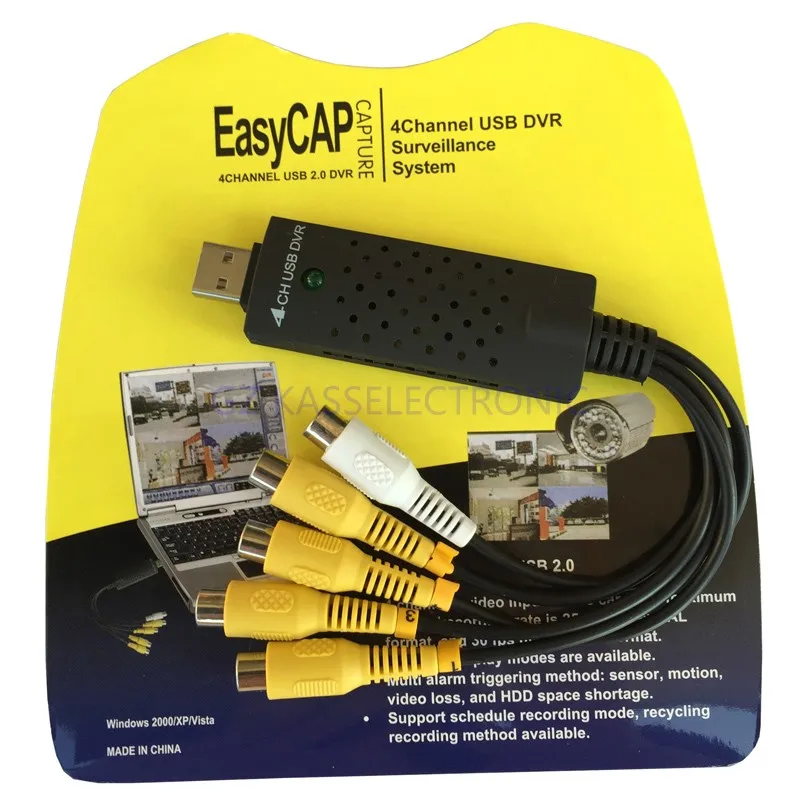 Easycap Sistema de Captura de Vídeo 25 Fps Formato Forpal e 30 Fps para Formato Ntsc Usb2.0 Placa sintonizadora de TV e vídeo - Imagem 2