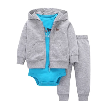 

2020 Sale Promotion Coat+pants+baby Romper Autumn Winter Sets 6~24 Months Baby Boys Gilrs Clothes 100% Cotton Bodysuit Infant