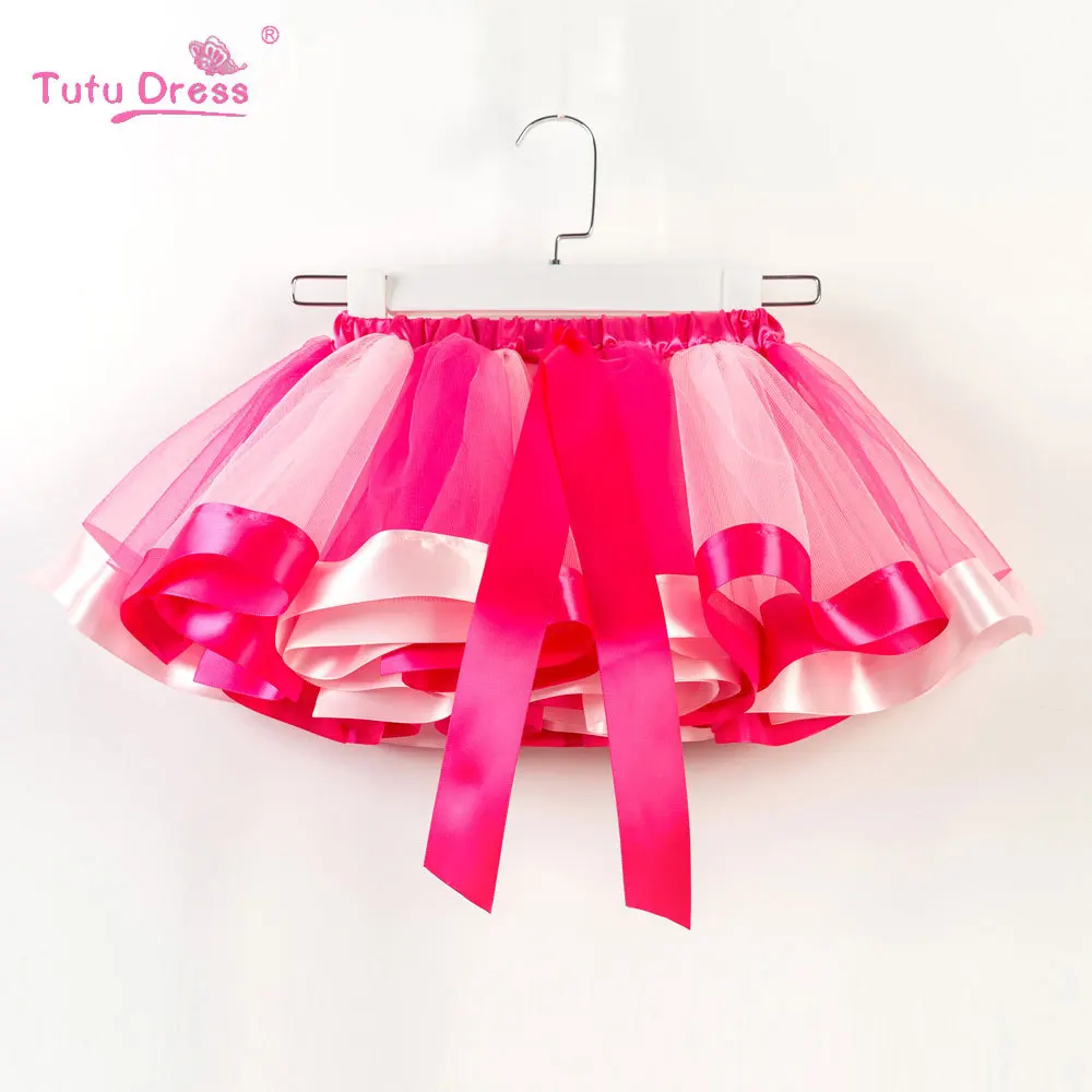Детская юбка Летнее бальное платье в радужную сетку, юбки-американки красочная юбка-пачка для малышей, высококачественные плиссированные балетные юбки - Цвет: 11
