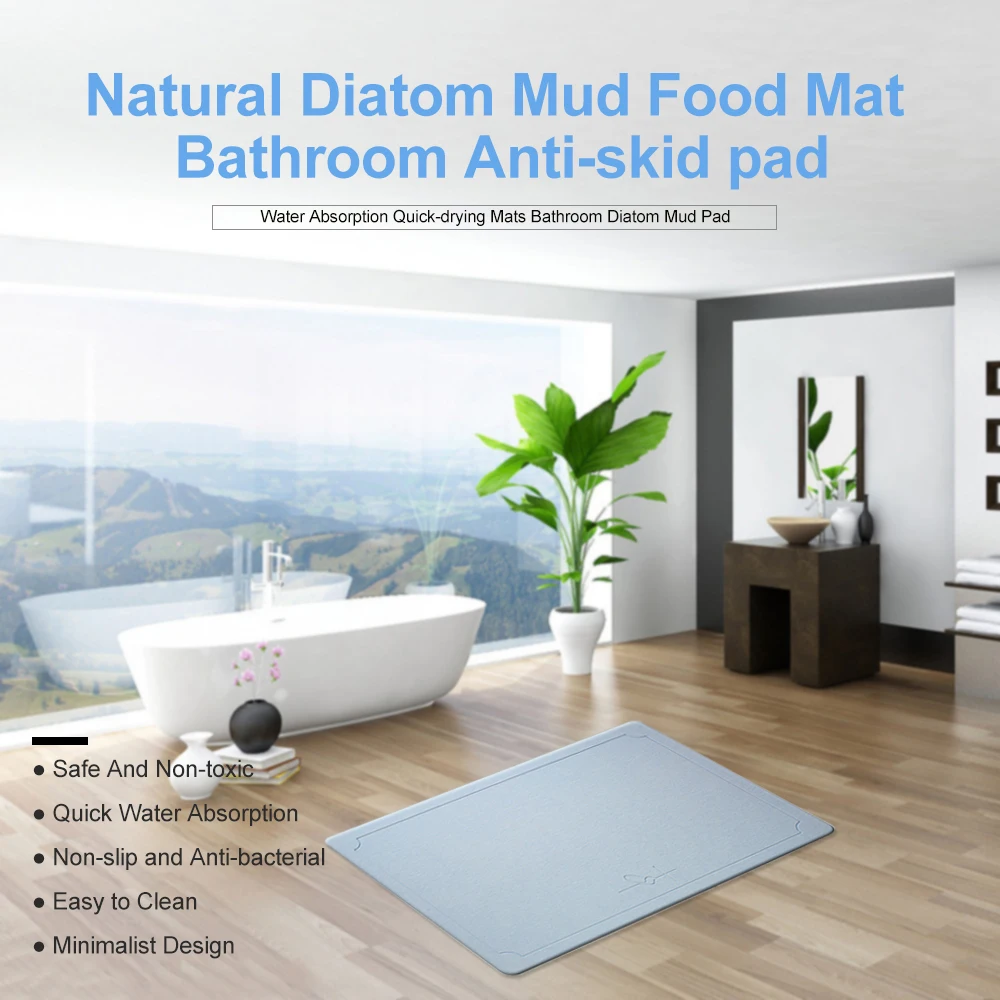 

Natural Bathroom Diatom Mud Foot Mats Water Absorption Quick-drying Mats Anti-slip Safe Non-toxic Diatomaceous Earth Pad #3
