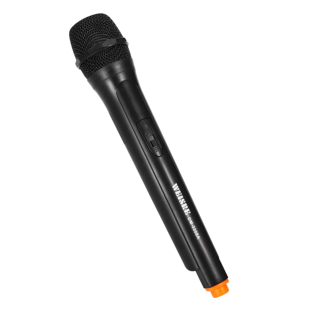 WEISRE DM 3308A Professional караоке беспроводной микрофон ручной двухканальный УКВ