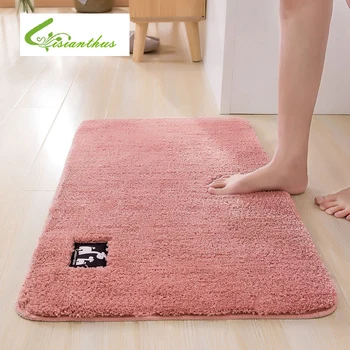 

Solid Color Rugs Pink /Grey Carpet Thicker Bathroom Non-slip Doormat Area Rug for Living Room Soft Child Bedroom Mat