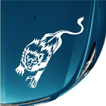 

Car Running Lion Animal 17''x 27.5'' Hood decals Vinyl Graphics Front stickers CG230