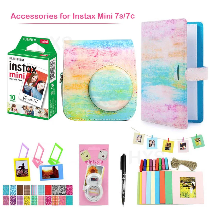 Аксессуары Fujifilm Instax Mini 7s/7c В комплект входят белая пленка + чехол для камеры из