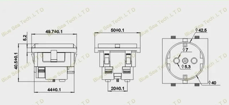 2 шт. 16A 125 В/250 В AC Розетка, ЕС DIN встроенный разъем ABS+ латунь ccc, ce сертификация