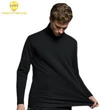 Осень-зима из эластичного хлопка для маленьких девочек и мальчиков T рубашка мужская мода майки с длинным рукавом для Термальность Homme одежда с высоким воротом; Для мужчин нижнее белье, нижнее белье