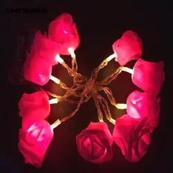 Yingtouman 4 м 30led Роза Тип Батарея питание для рождественской вечеринки огни Сад свет шнура Открытый Декоративные розы лампа
