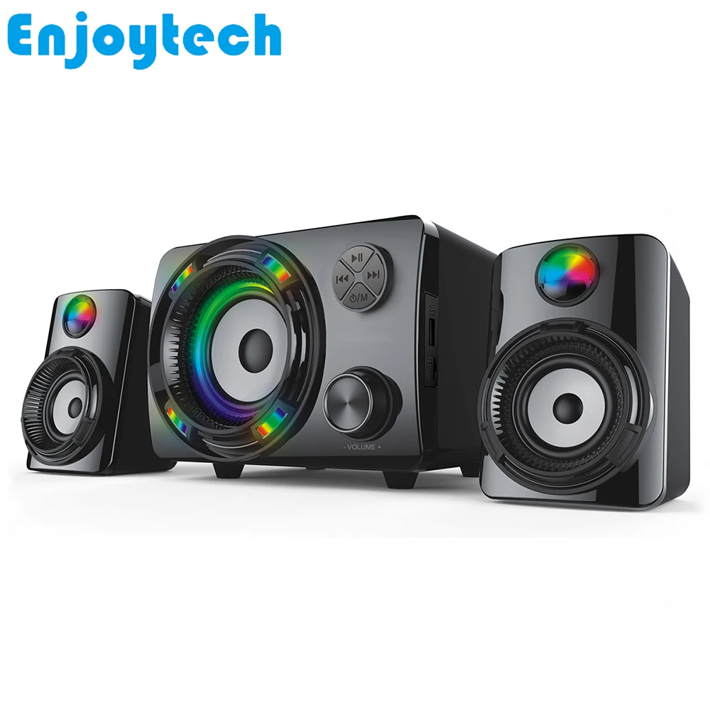 

3W+1.5W*2 Comnination Subwoofer Wireless Bluetooth Speaker with Cool LED Flash for TV Tablets Laptops Smartphones PC Computers