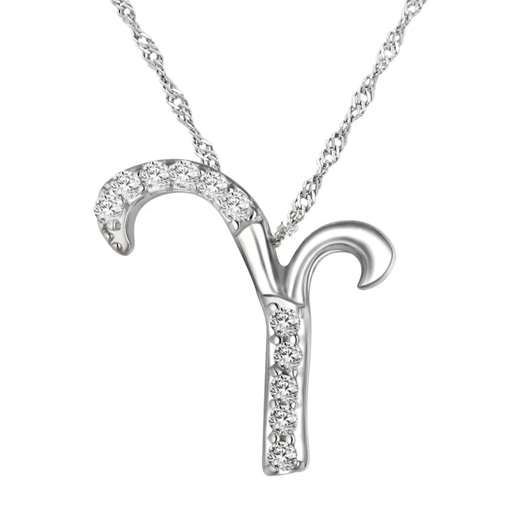 10pcs/lot Top Quality Silver Plated Letter Y Necklaces for Women