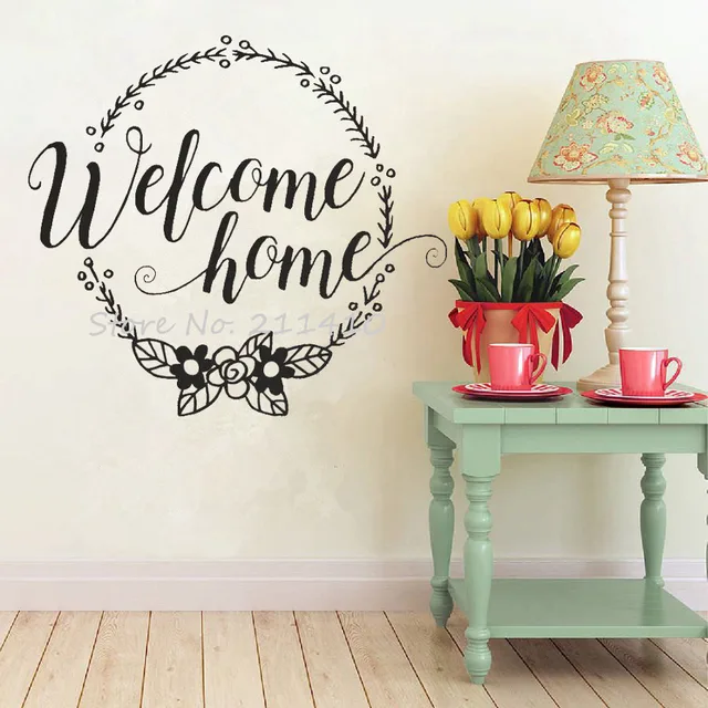welcome home wall stickers home decor living room family wall