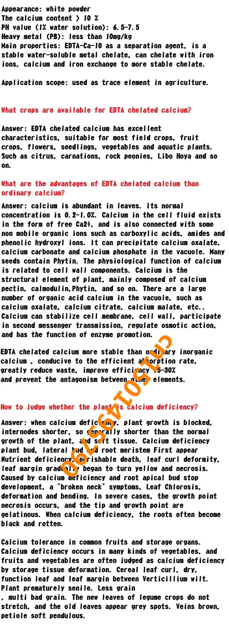 Chelated calcium