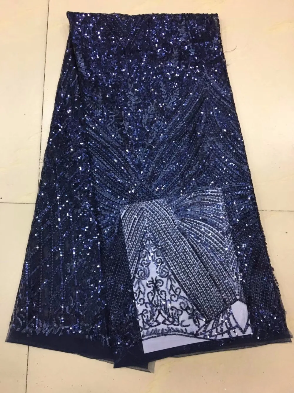 

New Arrival African Tulle Sequined French Lace High Quality Nigerian Wedding African Dresses Mesh Sequin Net Lace