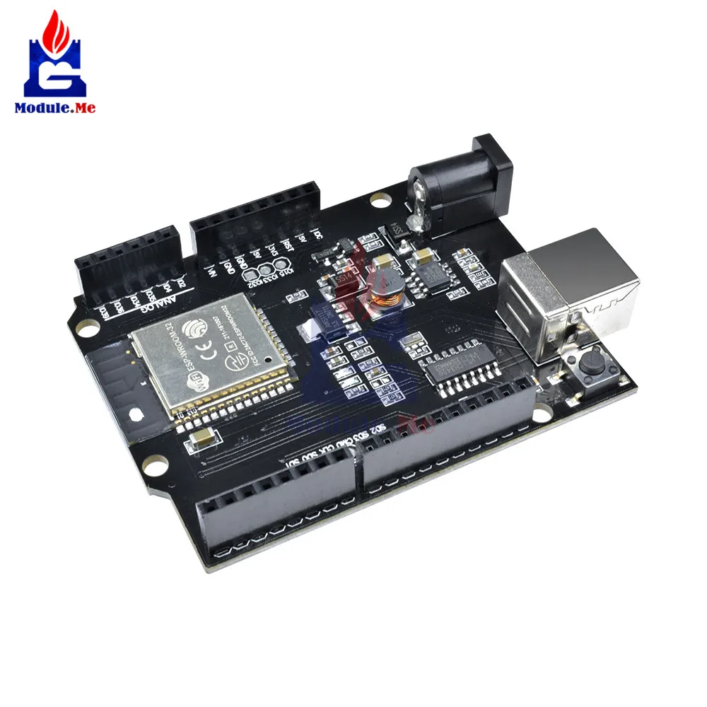 WeMos D1 R32 мини ESP32 WI-FI Беспроводной Bluetooth CH340 макетная плата для Arduino UNO R3 WeMos TTGO с Тип usb B DC5-12 V