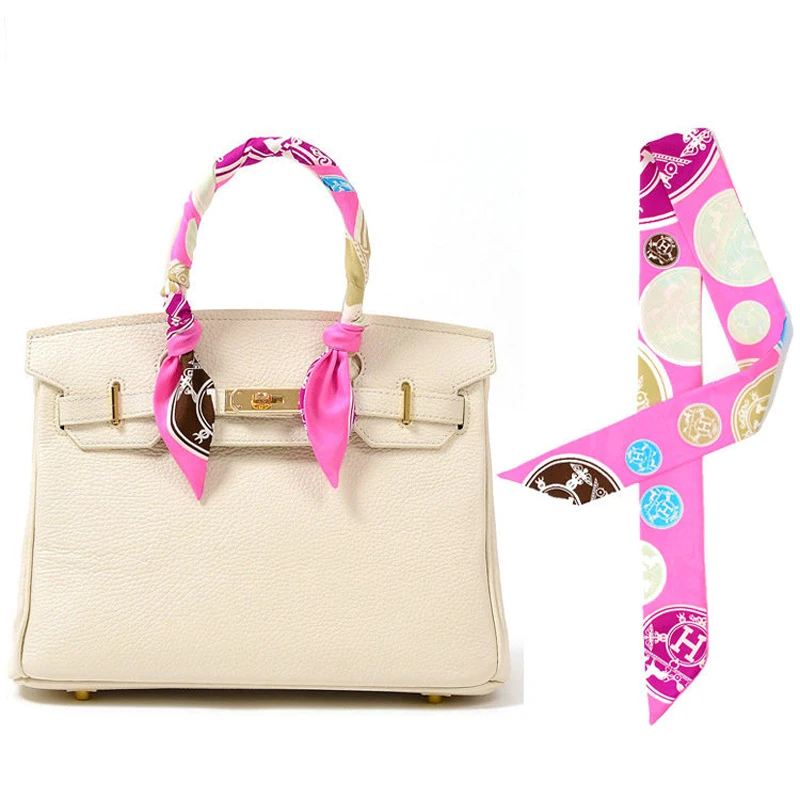 Handle Bag Decoration Ribbons Luxury Silk Twill Scarves for Women ornament Handbags Hanging Wrap Multi-function Scarf
