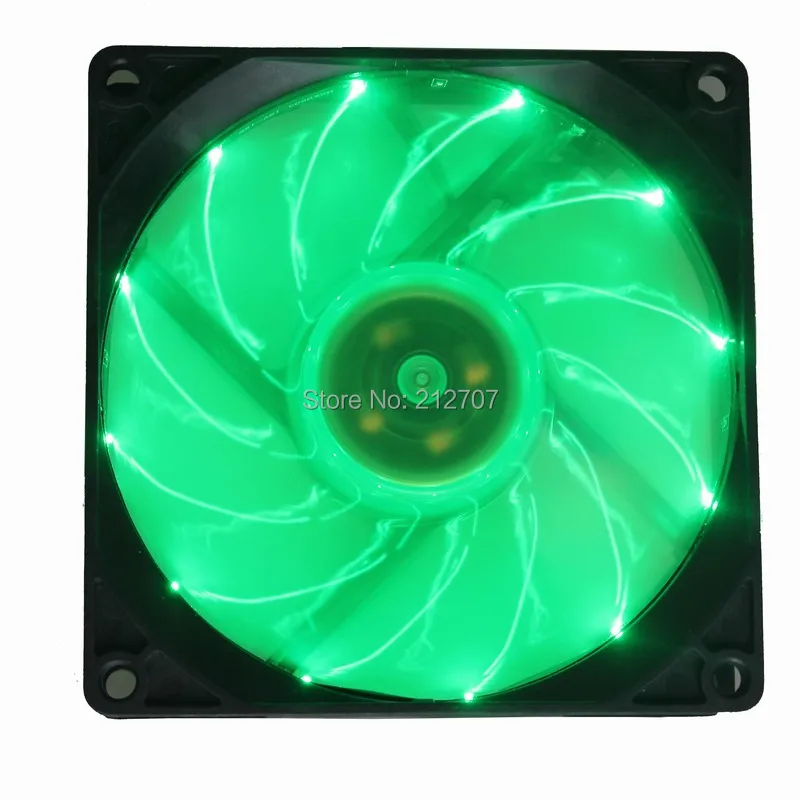 1 шт. Gdstime 92 мм светодиодный зеленый светильник Вентилятор охлаждения 92*92*25 мм DC 12 В 3Pin для ПК чехол для компьютера