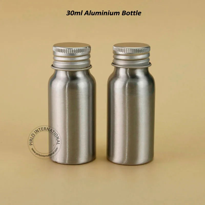 

10pcs Promotion 30ml Empty Cosmetic Aluminum Bottle with Water 1OZ Metal Makeup Containers Liquid Refillable Travel Packaging
