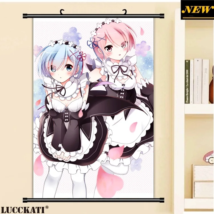 40X60 см Re: Zero Kara Hajimeru Isekai Seikatsu Rezero Rem Ram CAME мультфильм аниме Настенная картина