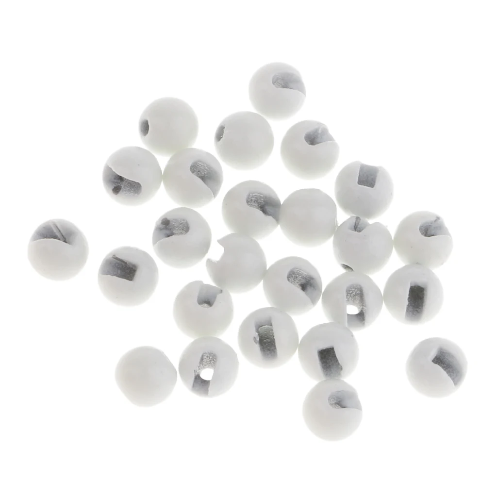 25pcs 5 Colors 4.6mm Nice-Designed Slotted Tungsten Beads Fly Tying Material Bolas de tungsteno perles de tungstene