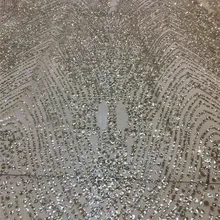 Дизайн цвет золотистый сверкающих французский чистая кружевной ткани с наклеенными блестками H-181028 кружева африканских тюль кружевной ткани