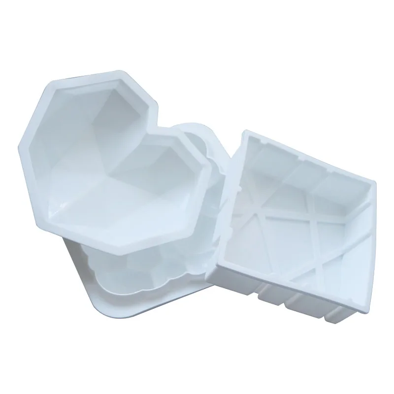 SHENHONG 3 шт. силиконовая форма для выпечки художественная форма для торта сковорода 3D Сетка блок облака Алмазная силиконовая форма-сердце мусс