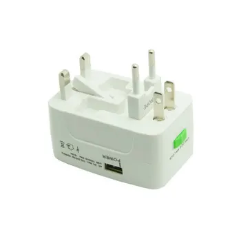 

Enchufe Universal plug Power Adaptor plug Travel adapter Electrical Converter USA UK Europe with USB Charger Port