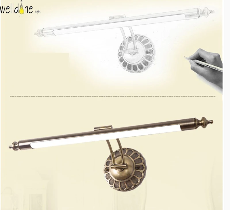 الأمريكية خمر LED مرآة الحمام مصباح الغرور مقاوم للرطوبة فندق بار تركيبة إضاءة شحن مجاني