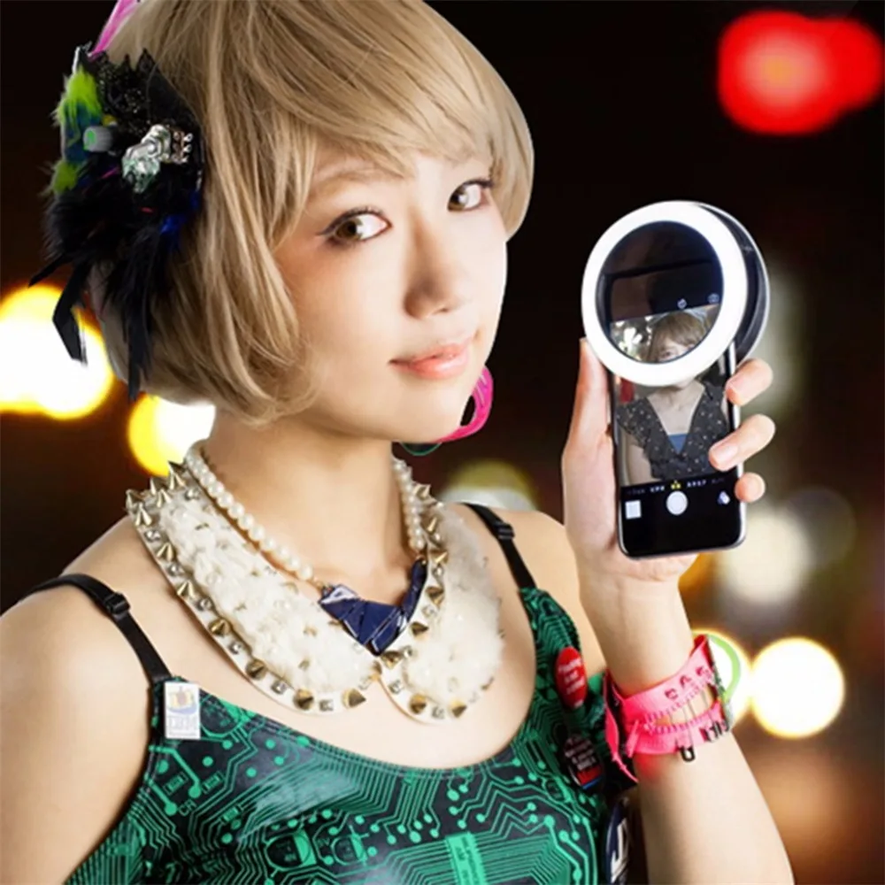White Selfie 36 LED Ring Flash Fill Light Clip Camera For BLU Studio X Plus 