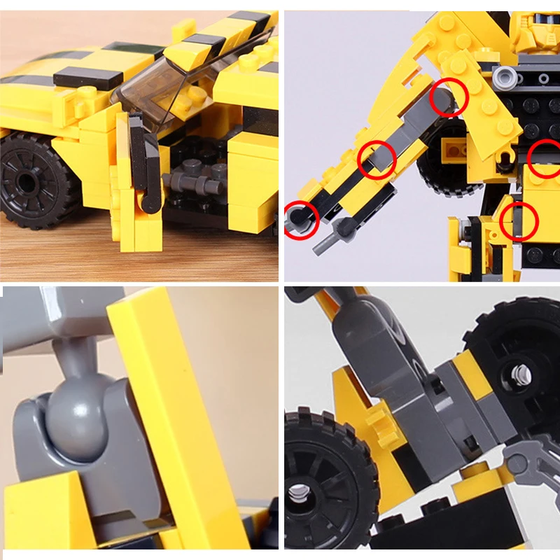 8711 2 в 1 Hornet King Kong, робот-трансформер, автомобиль, строительный блок, мальчик, креативная игрушка, подарок для детей, совместим
