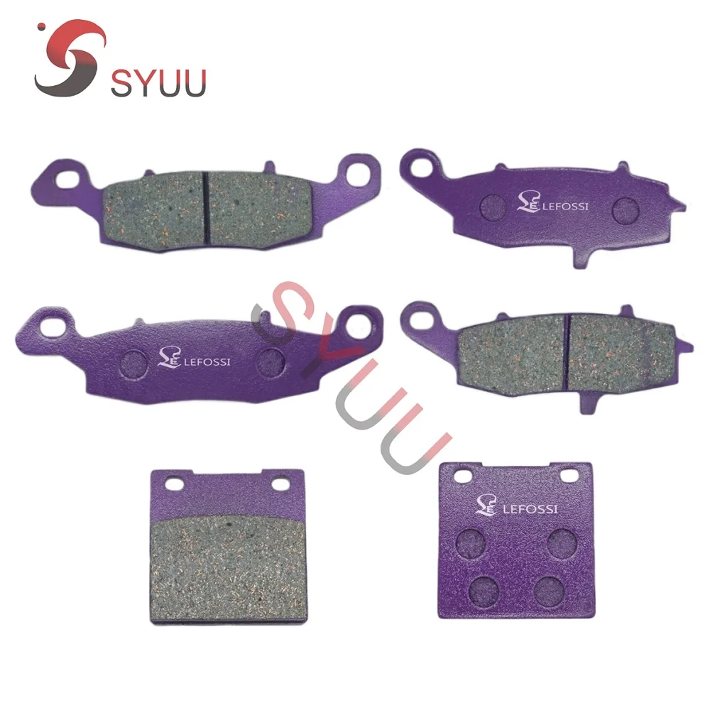 S SYUU Motorcycle Brake Pads Kit - Front & Rear Semi-Metallic Pads Set For Suzuki DL650 V-Strom, SV650, DL1000, GSR750 (FA229F FA231F FA174R)