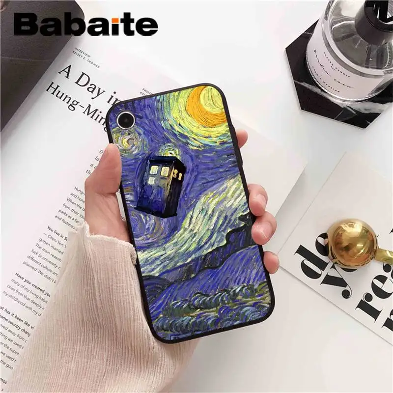 Tardis Box Doctor Who TPU Мягкий силиконовый черный чехол для телефона для iphone XS Max 6 6S 7 7plus 8 8Plus 5 5S XR 11 11pro 11promax чехол s - Цвет: A6