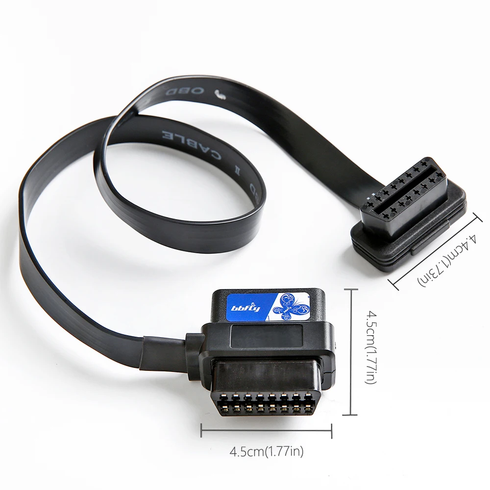 Удлинительный кабель переходник OBD II 16 штырьков 1 штырьковый и 2x гнездовой разъем