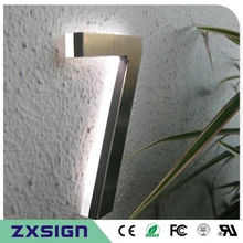 " высокая задняя подсветка из нержавеющей стали светодиодный Домашний номер, 12 см высокий 3D светодиодный номер дверного знака, светодиодный светильник