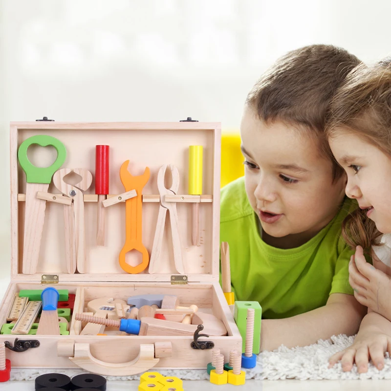 Игрушки для мальчиков Деревянные Монтессори многофункциональный набор инструментов игрушки для мальчиков ролевые игры Дошкольное раннее образование игрушки для детей