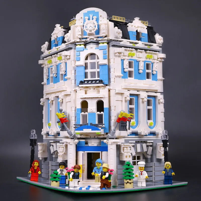 

DHL LEPIN 15018 3196pcs Creator City Series Sunshine hotel MOC Model Building Kits Brick Toy Compatible Christmas gifts