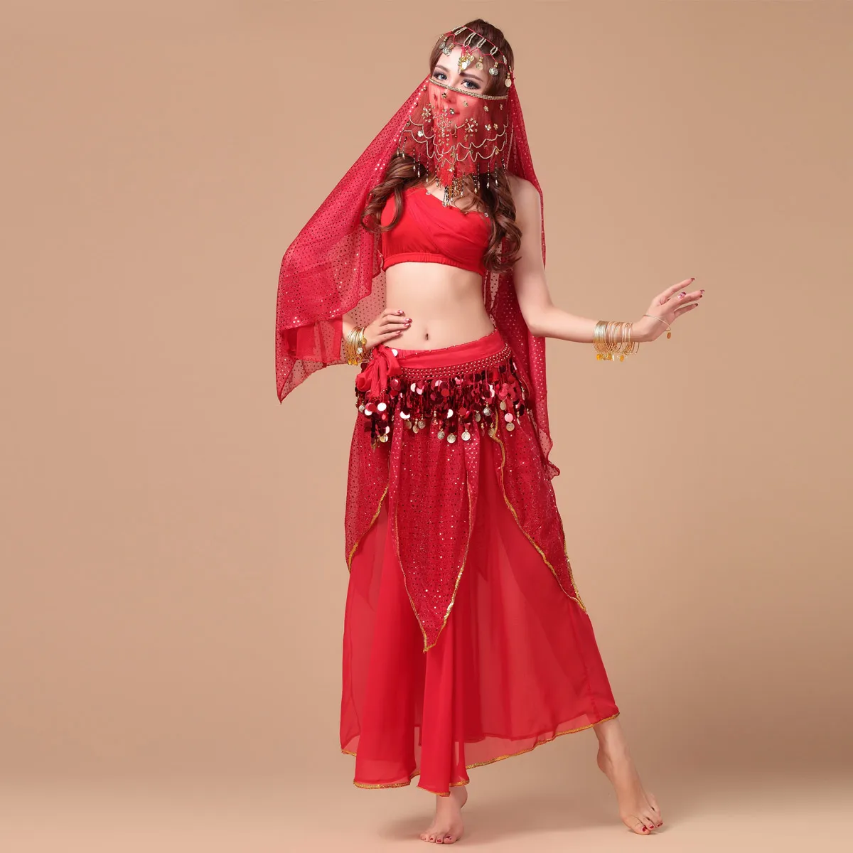 

New Arrival Women Belly Dancing Costume Indian Dance Dress Girl Bellydance Costume Dancer Practice Wear 18