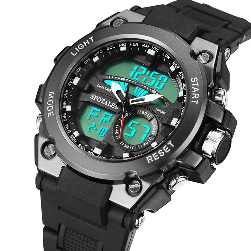

Men Watches SPOTALEN Luxury Brand Sport LED Digital Watch Waterproof Military Watch Men Electronic Watch Relogio Masculino