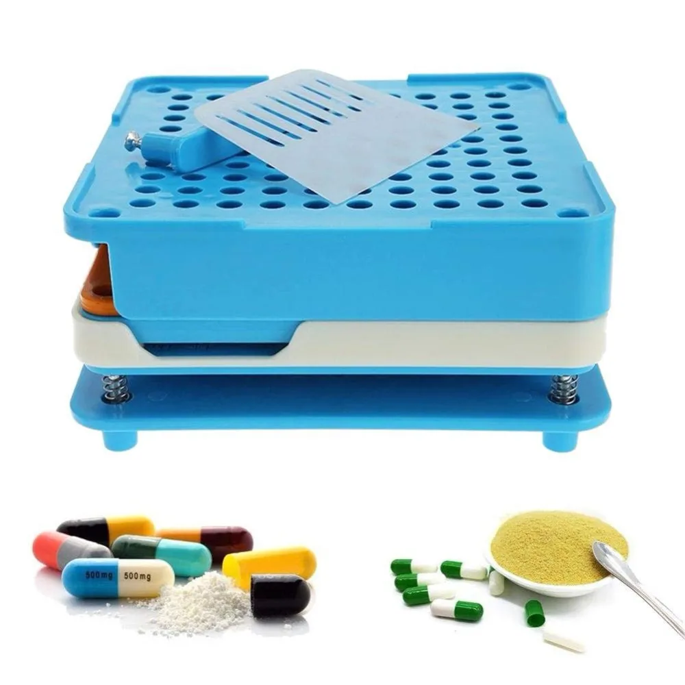 

100 Holes Pill Cases Manual Capsule Filling Machine Pharmaceutical Capsule Maker Filler Size 0 Diy Herbal Capsules Acrylic
