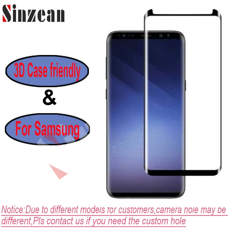 

150pcs For Samsung S9 Plus/S8 Plus/Note 8/Note 9 3D Case friendly Curved Edge Tempered Glass Screen Protector Film (Edge Glue)