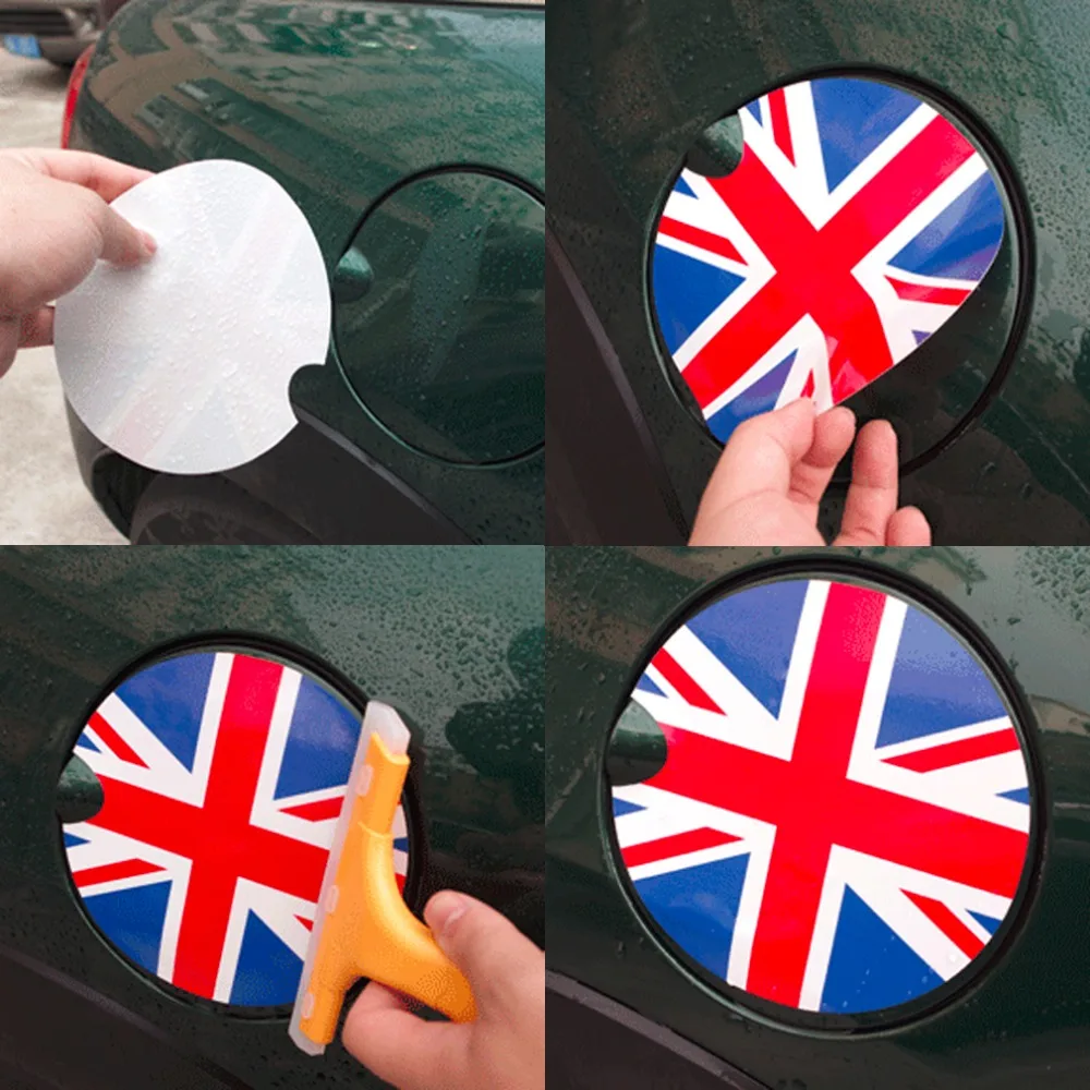 

new2017 Tirol 1PC 180*180mm PVC Mini Car Petrol Diesel Fuel Tank Cap Gas Cover Vinyl Sticker Decal British UK Flag