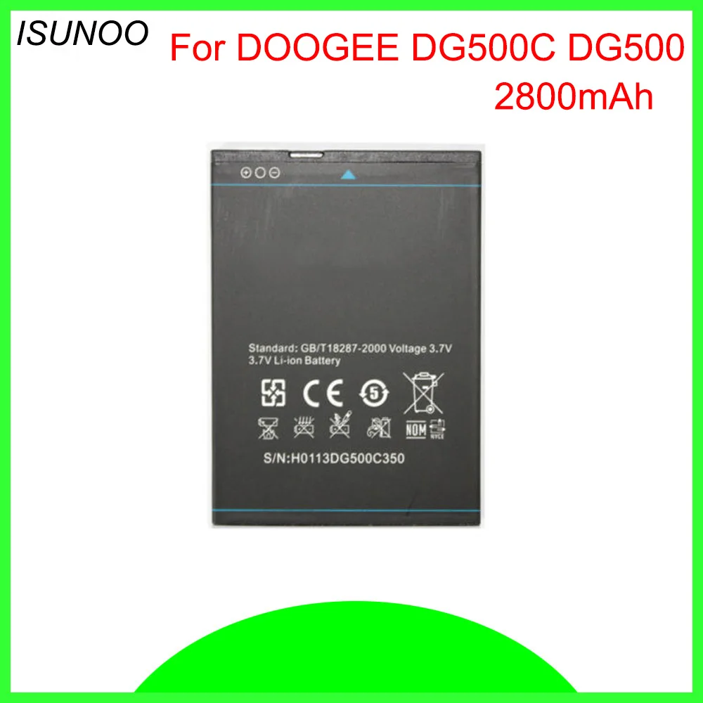 

ISUNOO 5 шт./лот аккумулятор B-DG500C Для Doogee DG500C BDG500C 2800 мАч высококачественные мобильный телефон аккумуляторные батареи