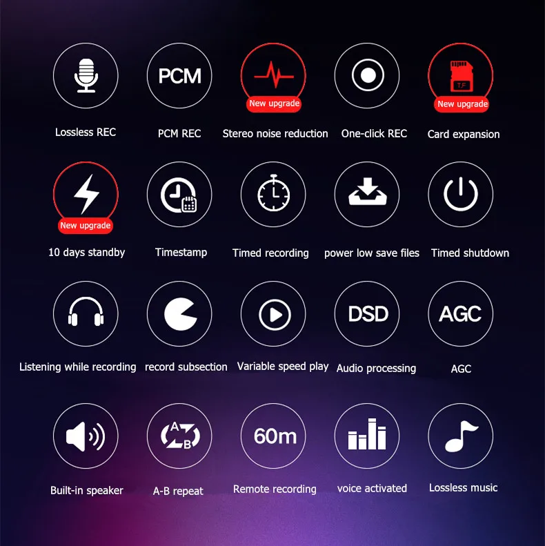 Professional Voice Activated Digital Audio Voice