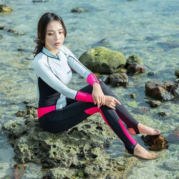

2019 Women 0.5mm Neoprene Long sleeve Diving Wetsuit Spearfishing Suit Swimwear Wetsuit Women Long Sleeve Surfing