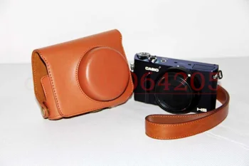 

Brown Camera Case Bag Leather Case Cover for Casio EX10 EX-10 Digital Camera