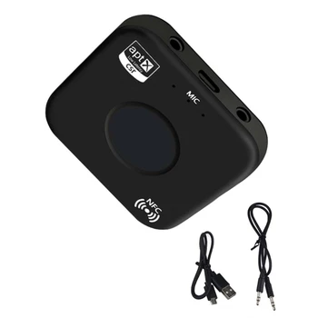 

OOTTDY CSRA64215 Wireless Audio Receiver Adapter B7 PLUS Bluetooth 4.2 Receiver APT-X NFC CVC6.0 Built-in Microphone AUX Out