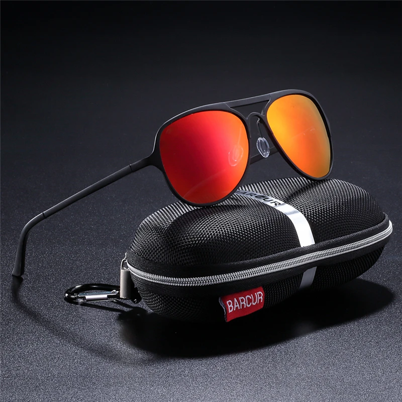 BARCUR Aluminium Ultralight Polarized Sunglasses For Pilots