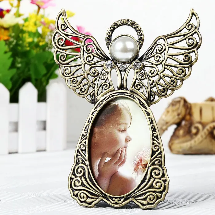 Classic Alloy Photo Fame Angel Desktop Frame Decoration Picture Frame