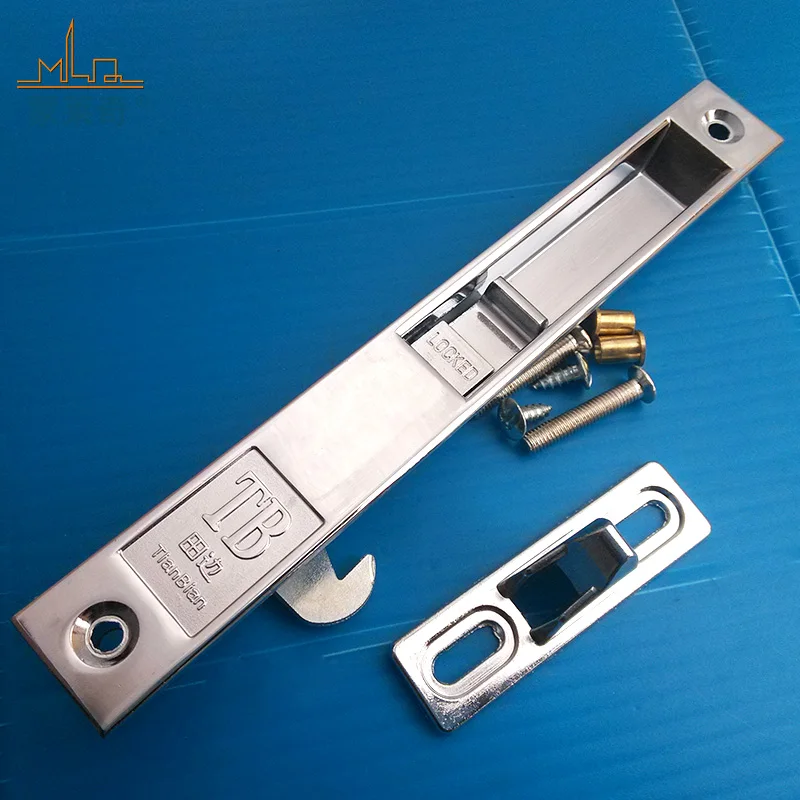 

Best quality Sliding Door Aluminum Alloy Window Locks Anti-Theft Safety Wood Gate Floor Lock For Window Hardware182*23mm